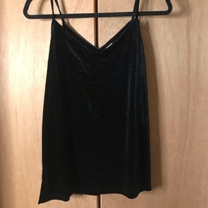 Black velvet tank
